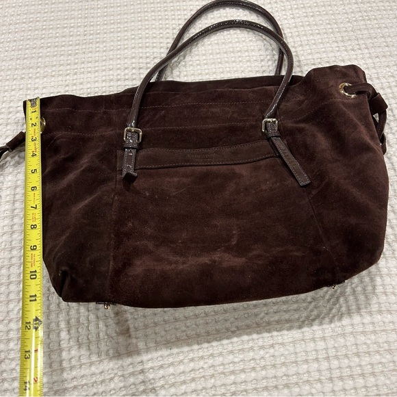 VTG Kate Spade Genuine Suede Chocolate Brown Handbag - Picture 7 of 7
